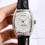 Swiss Copy Franck Muller Geneve Cintree Curvex Iced Out Silver Watch TWF V2 version